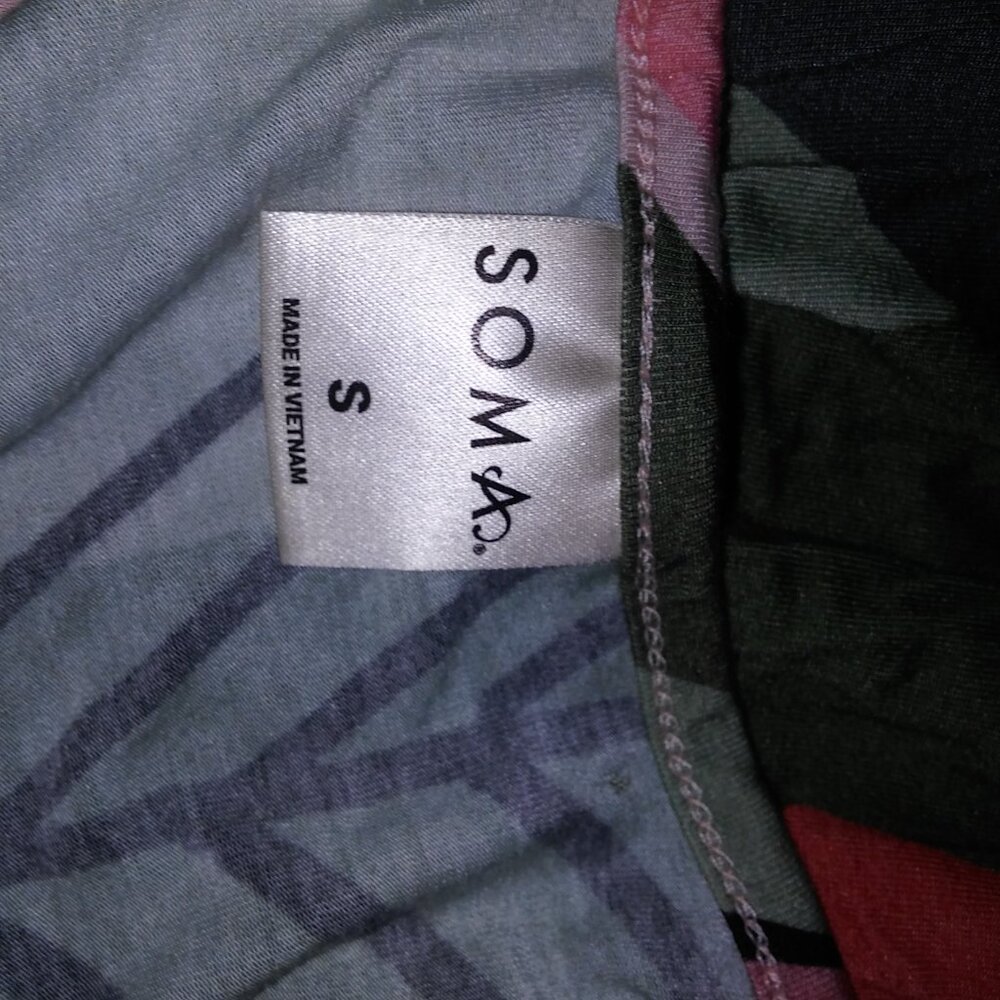 Soma Sleep Shirt Sleepwear Small Colorful Geo Sleeveless Tank Style - Picture 7 of 9